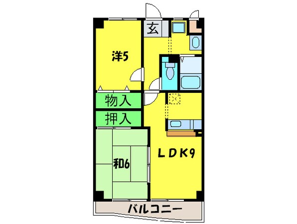 サンライズ三国ヶ丘の物件間取画像